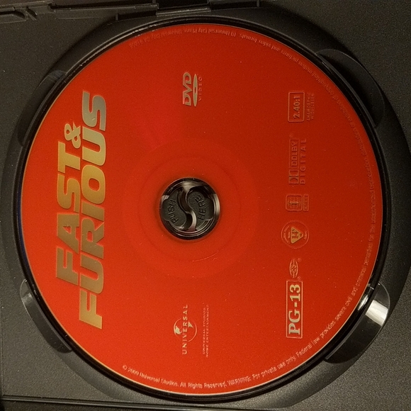Fast & Furious DVD COMPLETE WITH CASE COVER ART & SLIP COVER - Picture 5 of 6